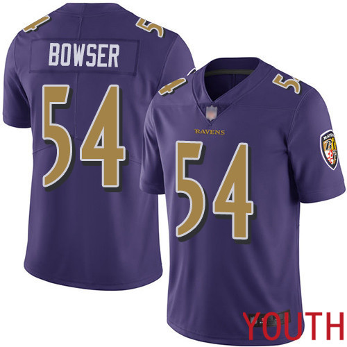 Baltimore Ravens Limited Purple Youth Tyus Bowser Jersey NFL Football #54 Rush Vapor Untouchable